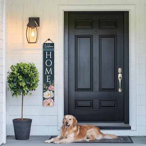 8"x48" Spring Welcome Sign for Front Porch, Hello Spring Porch Sign for Front Door Durable PVC Welcome Home Decorations for Outdoors p (Design 16) - Image 7