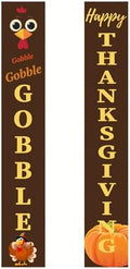 HOMETITUTE Gobble Thanksgiving Porch Banner Set 12 x 71 Inch 2 Pack by HOMETITUTE