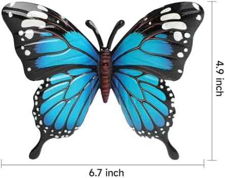 4 Pcs Metal Butterfly Decorations, 6.7'' Butterfly Wall Hanging Decor - Image 2