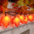 Fall Decor Maple Leaf String Lights, 8.5Ft Fall String Lights Plug In with 10 LED Orange Leaves Lights, Thanksgiving Lights Indoor Outdoor for Autumn Home Fireplace Harvest Thanksgiving Decorations by PASUTO