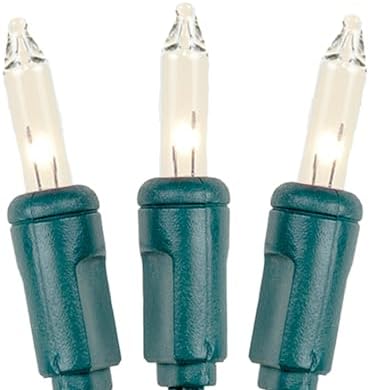 Novelty Lights 11 Feet 50 Bulbs Traditional Incandescent Mini Lights, Clear on Green Wire with 2.5" Spacing, Commercial Grade and UL Listed for Indoor/Outdoor Use, End-to-End Connectable - Image 4