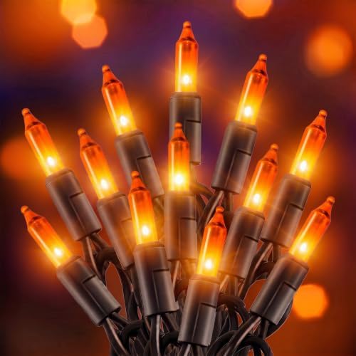 Brightown 40Ft Orange Halloween Fall Lights for Outdoor Indoor Decorations by Brightown