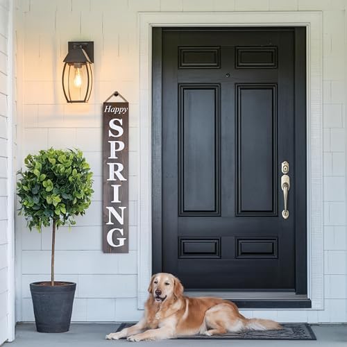8"x48" Spring Welcome Sign for Front Porch, Hello Spring Porch Sign for Front Door Durable PVC Welcome Home Decorations for Outdoors p (Design 5) - Image 7