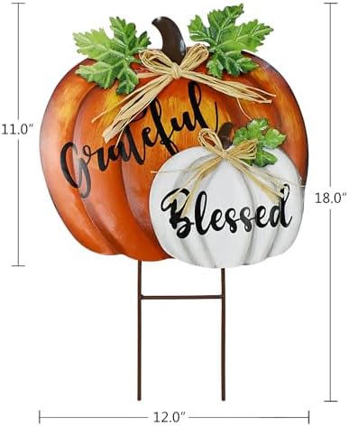Stacked Pumpkin Garden Stake Yard Sign Fall Decor Decorative Outdoor Stakes - Image 6