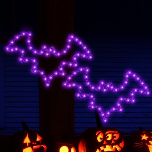 Halloween Window Lights, 2 Pack LED Waterproof Timer Indoor Decor by Bstge