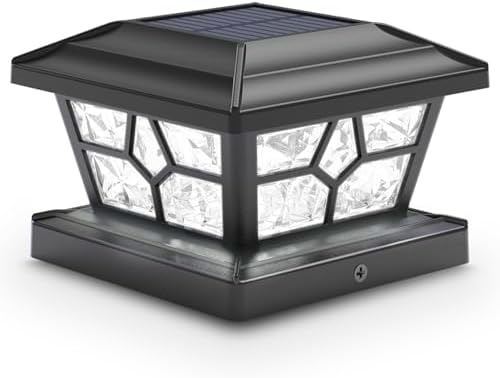 SIEDiNLAR Solar Post Lights Outdoor, 1 Pack, 4 Modes, 40 LEDs, Black by Siedinlar