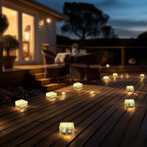 MLKNK Solar Brick Lights-Outdoor Solar Lights for Yard 3 Pack Garden Decor - Image 4