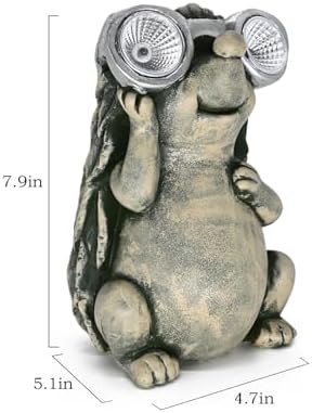 Garden Hedgehog Figurines Animals Outdoor Decor Solar Lights Lawn Ornaments - Image 6