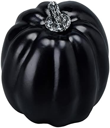 Lucakuins 7Pcs Artificial Pumpkins Fall Decoration Assorted Faux Pumpkin Cute Foam Pumpkins for Home Outside Halloween Decorating (Black1, One Size) - Image 4