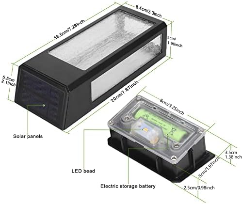 GOODFOEVER 2 Pack Solar Lights for Outdoor Fence and Wall: Replacement Top, Waterproof - Image 3