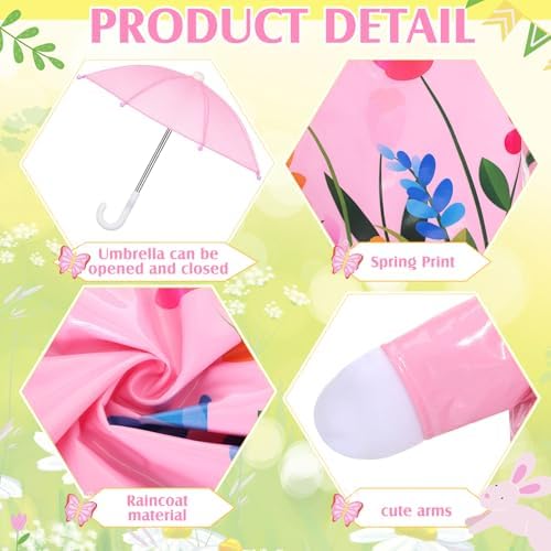 Soulchen 3 Pcs Summer Goose Outfit Porch Lawn, Light Pink, 23 Inch - Image 3