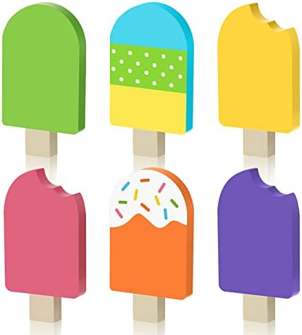 Jetec 6 Pcs Summer Table Decor, Ice Cream Tiered Tray Decor for Kitchen - Image 2