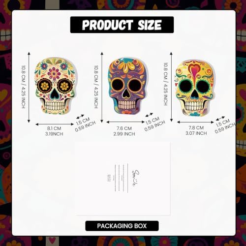 Smile Dia de los Muertos Wooden Block Decor - Image 2