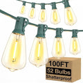 Brightever 100FT Outdoor String Lights 52 Bulbs, Waterproof Patio Lights by Brightever