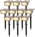 LEREKAM Solar Spot Lights Outdoor Landscape Lights, IP65 Outdoor Waterproof Spotlights, 40 LED's Outdoor Solar Lights for Yard Palm Trees Driveway Patio Pool 10 Pack by LEREKAM