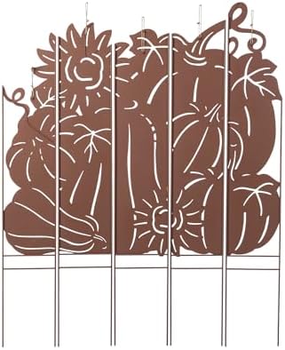 Glitzhome 41.75" H Fall Pumpkin Patch Combo Yard Stake, Metal Thanksgiving Pumpkins Sunflower Yard Signs, Decorative Pumpkin Garden Stake for Home Fall Autumn Harvest Halloween Patio Lawn Decor - Image 4