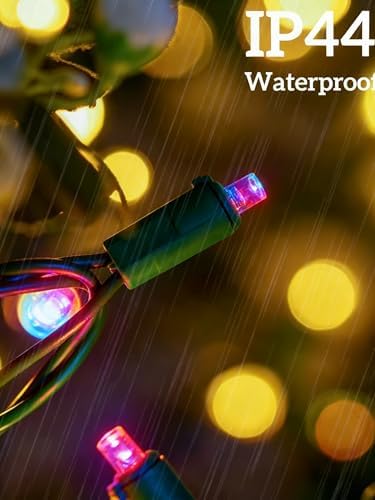 Led Christmas Net Lights for Bushes, 132LED 6FT x 6FT Connectable UL Certified Net Lights for Bushes Tree Shrubs Xmas Trunk Green Wire Christmas Decorations - Image 6