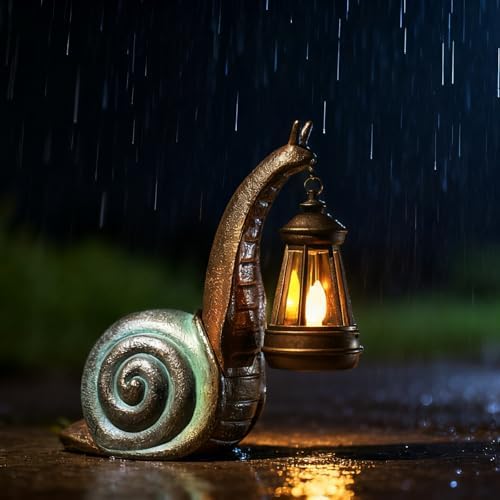 Solar Garden Snail Statue,Lawn Decor Statue for Patio, Balcony, Yard Ornament - Mothers Day Gifts for Mom Grandma Women - Image 6