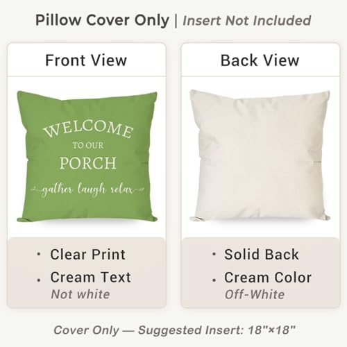 PANDICORN Outdoor Decorative Throw Pillow Covers 18x18 Set of 2, Lime Green - Image 4