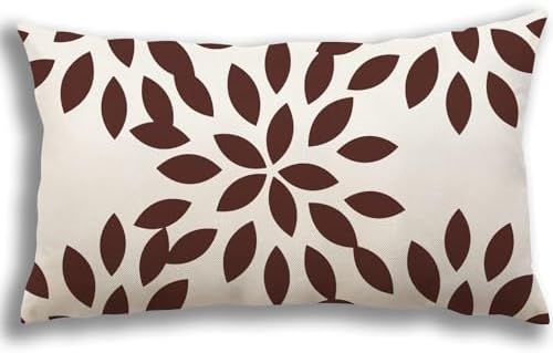 YCOLL Pillow Covers 12x20 Set of 4, Modern Sofa Throw Pillow Cover, Decorative Outdoor Linen Fabric Pillow Case for Couch Bed Car, Coffee - Image 3