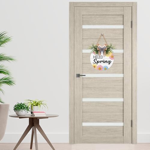 Spring Daisy Door Wrath for Home Decorations Colorful Floral Door Sign Hello Spring Welcome Hanging Door Hanger for Outdoor Porch Wall Decor - Image 2