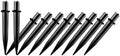 10 Pack Solar Light Stakes Replacement (Fit for Inner Diameter 0.49 inch), Plastic Reinforced Ground Spikes for Solar Wheat Ear Flower Light Outdoor Landscape Path Christmas Yard Garden Deco by Unknown