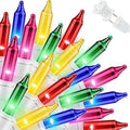 LAMPHOME Multicolour Easter Lights 100 Count 19.6 Feet Incandescent Bulb Mini String Lights for Indoor Christmas Tree Garland Birthday Wedding Easter Party Festival Decoration, White Wire by ULL