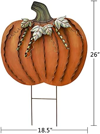 Pumpkin Garden Stake Metal Pumpkin Yard Sign Fall Decor Decorative Pumpkin - Image 6