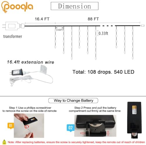 Pooqla 35 Colors Icicle Lights for Outside, 88FT Icicle Christmas Lights - Image 4