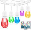 Mlambert Multicolor 96FT(2x48FT) LED Patio String Lights with Remote, White by Mlambert
