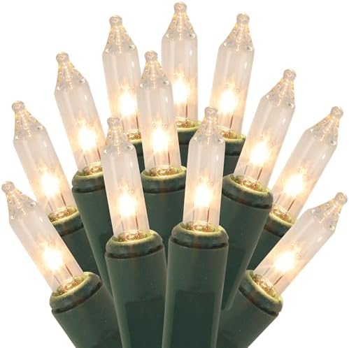3 Pack Clear Christmas String Lights, 100 Count Each, Incandescent Mini Christmas Lights, Connectable Xmas Tree Light for Indoor Outdoor Garland Birthday Holiday Wedding Festival Party by Unknown