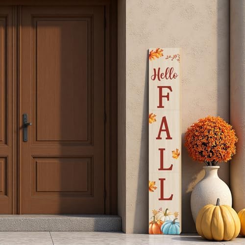 Fall Porch Decor Outdoor Autumn Thanksgiving Wooden Porch Sign 46.8 Inch - Image 6