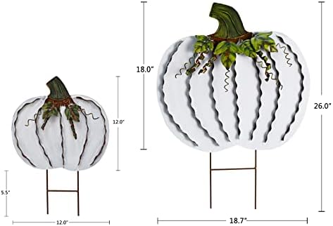 Metal Pumpkin Stakes Yard Signs Fall Decor Decorative Lawn Garden Stake - Image 6