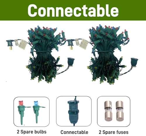 Meteds LED Christmas Net Lights Outdoor,120 LED 6ftx4ft Connectable Waterptoof Christmas Lights for Bushes Fence Tree Shrub Yard Garden Outdoor Christmas Decorations(Multi-Colored) - Image 6