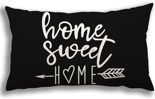 YCOLL Lumbar Pillow Covers 12x20 Set of 4, Modern Sofa Throw Pillow Cover, Decorative Outdoor Linen Fabric Pillow Case for Couch Bed Car, Black - Image 2