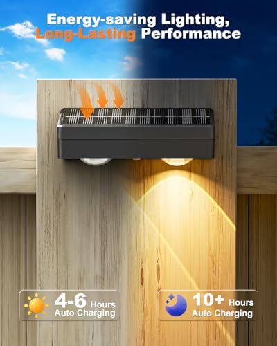 VOLISUN Solar Fence Lights with Remote Control 8 Pack, 50 Lumen Fence Light - Image 6