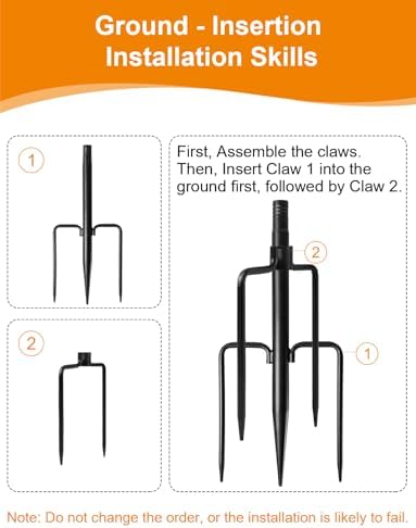 8 Pack String Light Poles for Outside, Adjustable Metal Patio Light Poles - Image 6