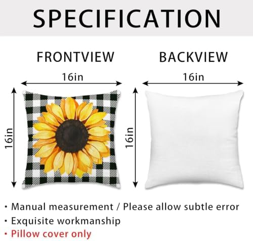 pinata Throw Pillow Covers 16x16, Sunflower Decor, Outdoor Pillow Covers - Image 4