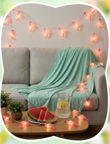 8.5Ft Flamingo LED String Lights Plug in, Summer Party Decorations with 10 Pink Flamingo Lights Waterproof, Outdoor Fairy String Lights UL Listed for Patio Wedding Hawaiian Tiki Luau Holiday Decor - Image 4