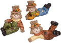 Valery Madelyn Scarecrow Fall Decorations for Home, 3 Pcs Fall Decor for Table Indoor Outdoor, Resin Thanksgiving Decorations Garden Pumpkins Figurines for Autumn Harvest Porch Tiered Tray, 3" by ValeryMadelyn