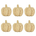 naturevibe 4.3 Inch Braided Cornhusk Pumpkin Decor Set of 6 Fall Home Decor by Unknown