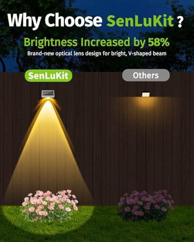Solar Fence Lights Outdoor Waterproof Warm & Cool White & RGB（2 Pack White） - Image 2