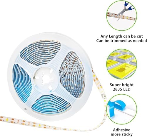 Solar LED Strip Lights Outdoor for Fence, Pathway, Poolside, 6000K 20FT - Image 5