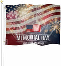 Yekiua Memorial Day Flag 3X5 Outdoor USA Patriotic American 4Th Of July Day Remember Double Sided Flags All Weather Long Lasting With 2 Brass Grommets by Yekiua