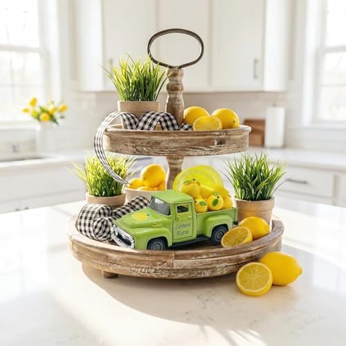 Lemon Truck Decor for Tiered Tray and Farmhouse Kitchen, Green, 5.7 Inch - Image 6