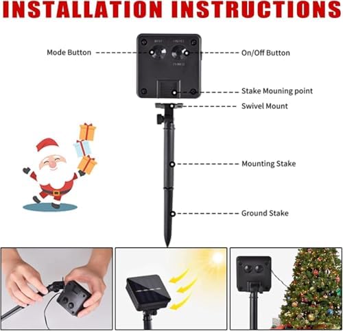 Christmas Decorations Outdoor, Snowflake Pathway Lights, 5 PCS - Image 7