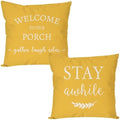 PANDICORN Outdoor Decorative Throw Pillow Covers 16x16 Set of 2, Yellow by PANDICORN
