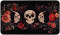 Halloween Welcome Door Mat,Funny Halloween Doormat for Front Door Outdoor,Halloween Skull Non-Skid Floor Mat Halloween Kitchen Decoration Door Mats Indoor Bedroom Doormats 17x30 inch by Eikunn
