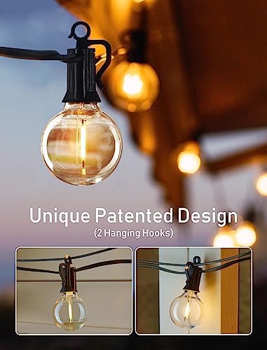 Brightown (2 Pack Outdoor String Lights - Globe Patio Lights 35 Ft with 30 G40 Shatterproof Bulbs, Waterproof Connectable Commercial Hanging Light for Backyard Bistro Porch Cafe Deck - Image 3