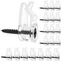 GEZIDEA String Light Hanger Hooks,Screw in Hooks for Hanging Christmas Light,Led Fairy Led Light Clips,50 Pack (Big-Clear) by Gezidea